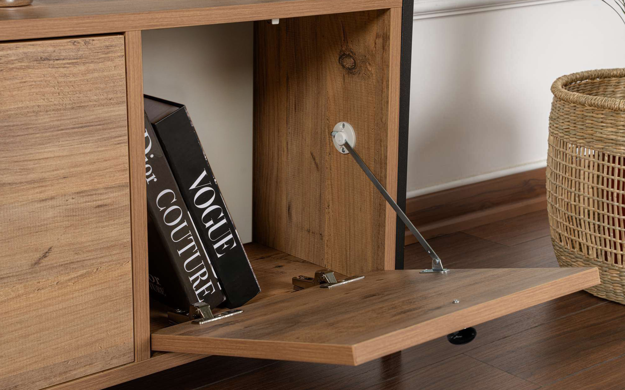 Comoda Prego, pin atlantic + negru  4